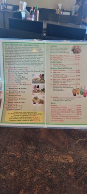 Menu photo 1 Pho Vu La Quinta, CA