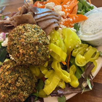 Windy Saddle Cafe - These falafel balls are included with the Greek Salad. They're not bad. - Cafes Near Me - Golden, Colorado Windy Saddle Cafe - These falafel balls are included with the Greek Salad. They're not bad. - Cafes Near Me - Golden, Colorado