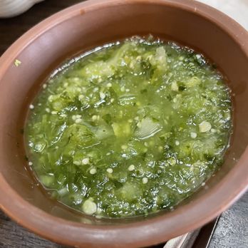 Las Brisas - Tomatillo salsa 5 to the power of 10 - Mexican Near Me - Redondo Beach, California Las Brisas - Tomatillo salsa 5 to the power of 10 - Mexican Near Me - Redondo Beach, California