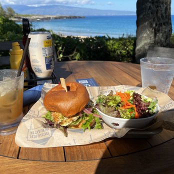 Burger Shack - Catch of the day- mahi-mahi sandwich side salad - Burgers Near Me - Kapalua, Hawaii Burger Shack - Catch of the day- mahi-mahi sandwich side salad - Burgers Near Me - Kapalua, Hawaii