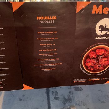 GaNaDaRa - Menu March 2023 - Korean Near Me - Verdun, Quebec