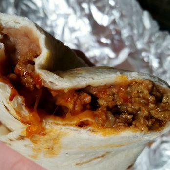 Don Juan's Burrito's - A look inside the Combination burrito with red chile! - Mexican Near Me - Silver City, New Mexico Don Juan's Burrito's - A look inside the Combination burrito with red chile! - Mexican Near Me - Silver City, New Mexico