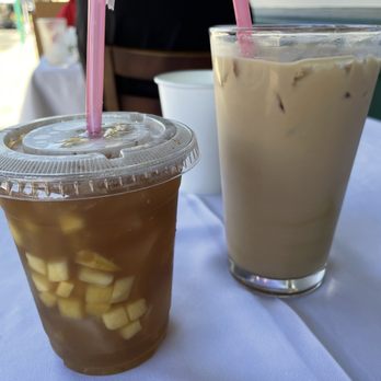 Le Palais Sucre - Mango iced tea and iced latte - Creperies Near Me - Pleasanton, California Le Palais Sucre - Mango iced tea and iced latte - Creperies Near Me - Pleasanton, California