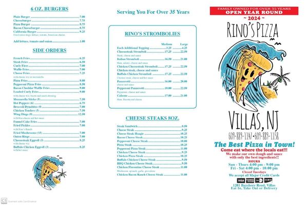 Menu photo 1 Rino's Pizza Villas, NJ Menu photo 1 Rino's Pizza Villas, NJ