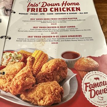 Famous Dave's Bar-B-Que - Menu - Barbeque Near Me - Portland, Oregon