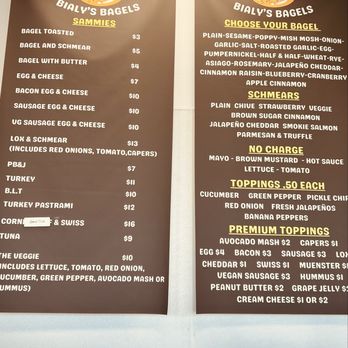 Bialy's Bagels - Menu - Bagels Near Me - Cleveland, Ohio Bialy's Bagels - Menu - Bagels Near Me - Cleveland, Ohio