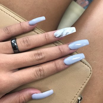 Garden Nails - Marble coffin nails done by Cao - Nail Salons Near Me - Kapolei, Hawaii Garden Nails - Marble coffin nails done by Cao - Nail Salons Near Me - Kapolei, Hawaii