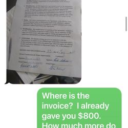 K. B. Silver Construction - He worked about 5 hours in 3 days. He is in the gray boxes. This conversation was after he packed up and left.