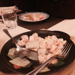 Pechino - Gamberi alla piastra con verdure