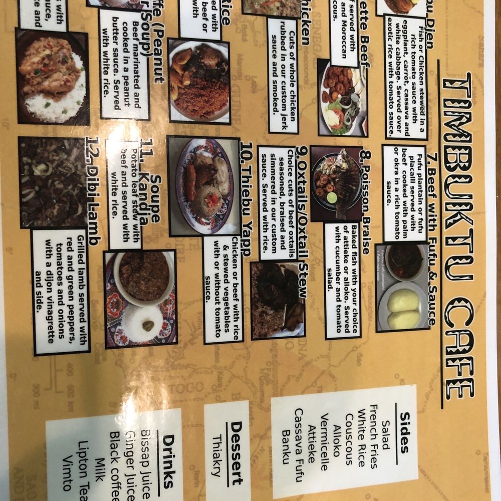 Timbuktu Cafe - Menu - African Near Me - Augusta, Georgia Timbuktu Cafe - Menu - African Near Me - Augusta, Georgia