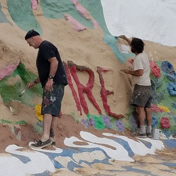 Salvation Mountain - Two guys painting - Landmarks & Historical Buildings Near Me - Niland, California Salvation Mountain - Two guys painting - Landmarks & Historical Buildings Near Me - Niland, California