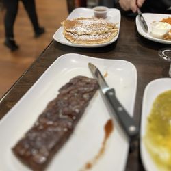 Carlos Pancake House - Buttermilk Pancake Skirt Steak on the side!!