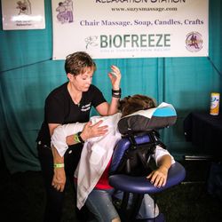 Suzy's Therapeutic Massage Pep4Life - Corporate chair massage for your employees. Perfect "thank you" for their hard work