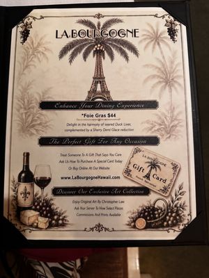 Menu photo 2 La Bourgogne Kailua Kona, HI Menu photo 2 La Bourgogne Kailua Kona, HI