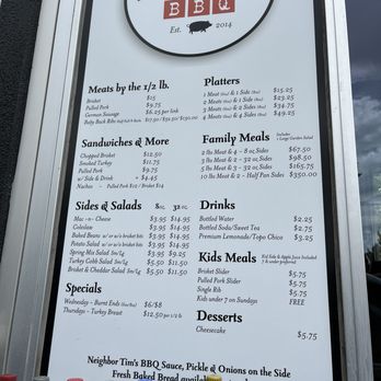 Neighbor Tim's BBQ - Menu - Barbeque Near Me - Boise, Idaho Neighbor Tim's BBQ - Menu - Barbeque Near Me - Boise, Idaho