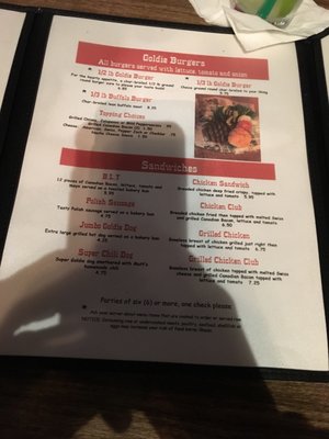 Menu photo 2 Goldie's Saloon Macomb, MI