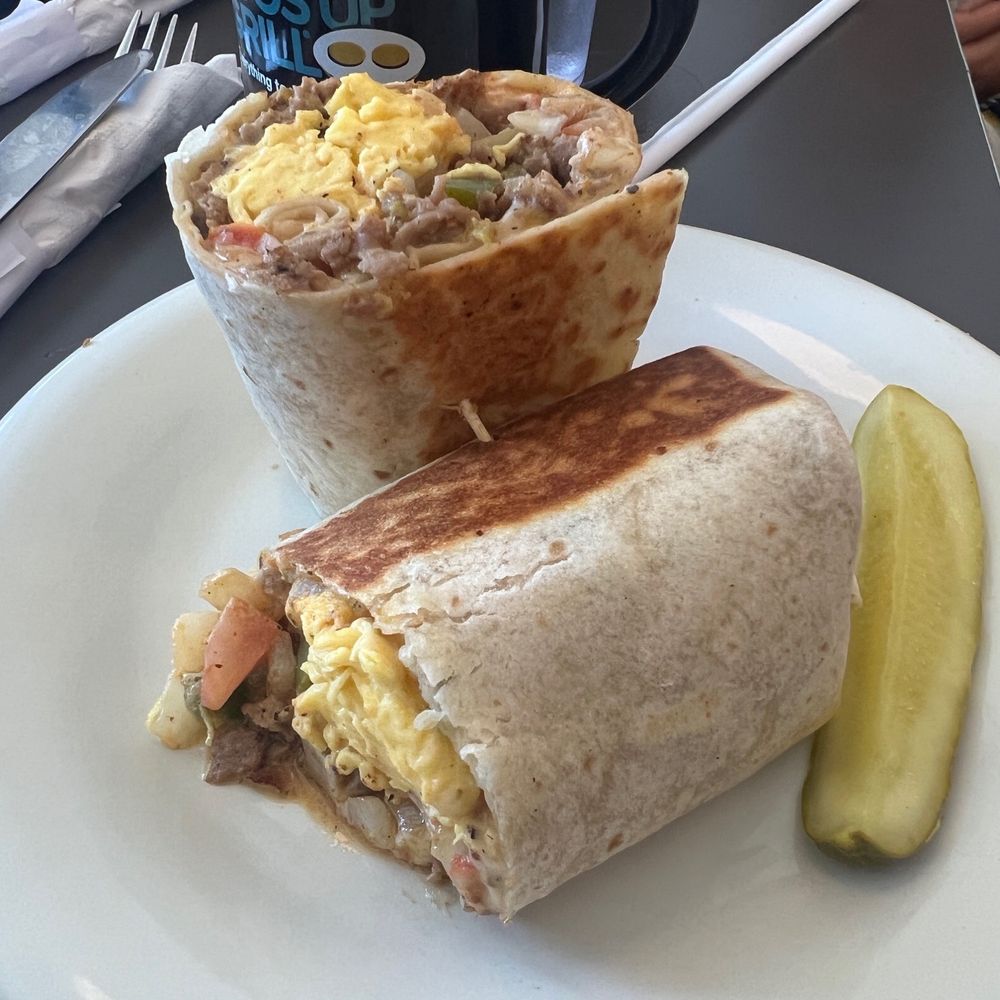 Eggs Up Grill - Carne Asada Breakfast Burrito - Breakfast & Brunch Near Me - Winter Garden, Florida Eggs Up Grill - Carne Asada Breakfast Burrito - Breakfast & Brunch Near Me - Winter Garden, Florida