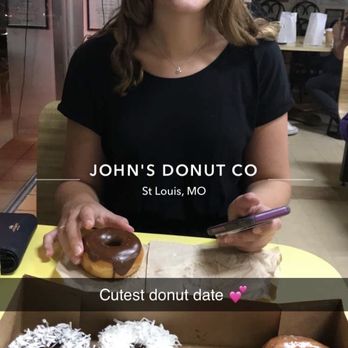 John's Donuts - Old fashioned tables, and limited seating inside - Donuts Near Me - Saint Louis, Missouri