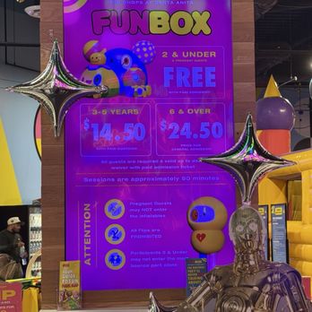Funbox Arcadia - Pricing. Socks is $3. - Indoor Playcenter Near Me - Arcadia, California
