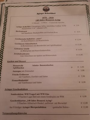 Menu photo 8 Ayinger Bräustüberl Aying, BY