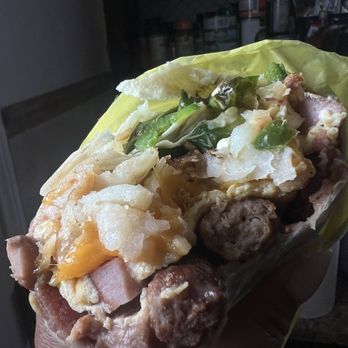 Jim's Burgers - Three meats burrito with beans and jalapeno. - Burgers Near Me - La Puente, California Jim's Burgers - Three meats burrito with beans and jalapeno. - Burgers Near Me - La Puente, California