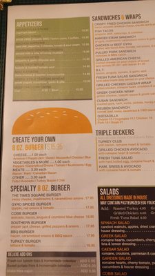 Menu photo 4 Times Square Diner New York, NY Menu photo 4 Times Square Diner New York, NY