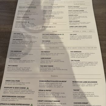 The Toast - Menu - Salad Near Me - Surprise, Arizona