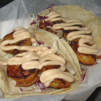 Barcelona OntheGo - Shrimp Tacos w/ Chipotle Sauce - Spanish Near Me Barcelona OntheGo - Shrimp Tacos w/ Chipotle Sauce - Spanish Near Me