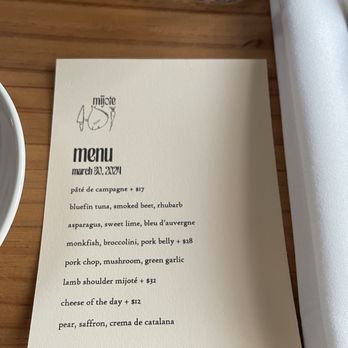 Mijoté - Menu 3/30/24 - French Near Me - San Francisco, California Mijoté - Menu 3/30/24 - French Near Me - San Francisco, California