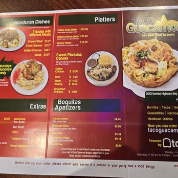 Taco  Guacamole - Menu Part2 - Tex-Mex Near Me - Bay Shore, New York