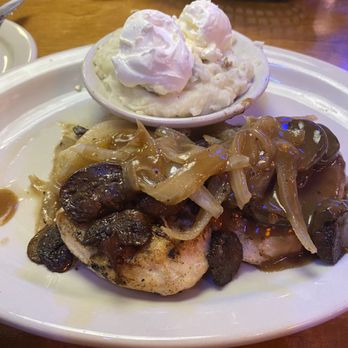 Texas Roadhouse - Smothered Chicken with Mashed potatoes - Steakhouses Near Me - Phoenix, Arizona Texas Roadhouse - Smothered Chicken with Mashed potatoes - Steakhouses Near Me - Phoenix, Arizona