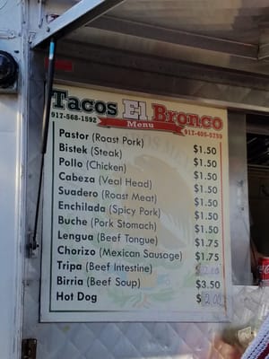 Menu photo 6 Tacos El Bronco Brooklyn, NY