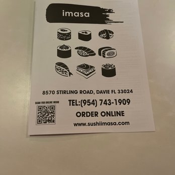 Imasa Sushi - Menu - Sushi Bars Near Me - Davie, Florida