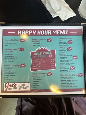 Menu photo 1 Joe's Next Door Kansas City, KS