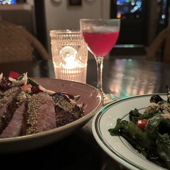 Sister Restaurant - Wagyu Short Rib, Hips Don't Lie cocktail, and Shishito Peppers - Italian Near Me - Dallas, Texas Sister Restaurant - Wagyu Short Rib, Hips Don't Lie cocktail, and Shishito Peppers - Italian Near Me - Dallas, Texas