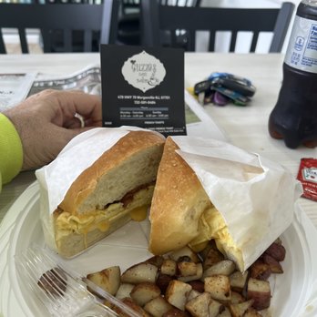 Guzzo's Cafe & Bakery - egg, meat and cheese on a bun, plus home fries which didnt look that great but with salt and ketchup were pretty good; - Bakeries Near Me - Marlboro, New Jersey Guzzo's Cafe & Bakery - egg, meat and cheese on a bun, plus home fries which didnt look that great but with salt and ketchup were pretty good; - Bakeries Near Me - Marlboro, New Jersey