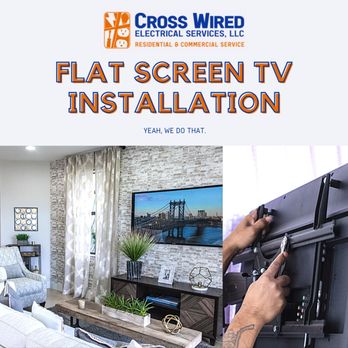 Cross Wired Electrical Services - Flat Screen installation - Electricians Near Me - Bartow, Florida Cross Wired Electrical Services - Flat Screen installation - Electricians Near Me - Bartow, Florida