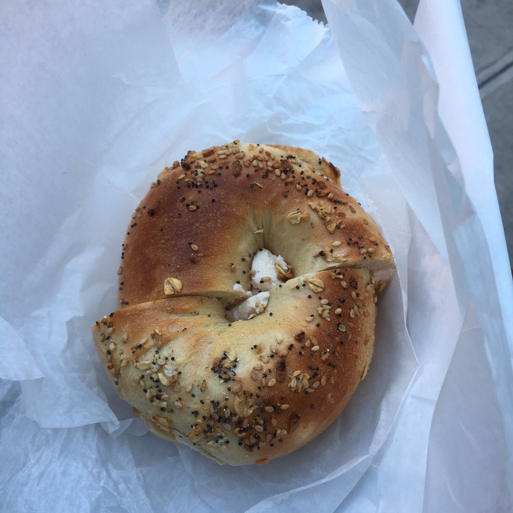 Cafe One - Everything Bagel w/cream cheese - Coffee & Tea Near Me - New York, New York