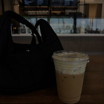 Auria Coffee - Spanish latte with oat milk and cold foam on top - Desserts Near Me - Buena Park, California