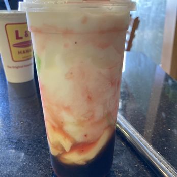 Green Shaker by Ten Ren - Strawberry Milk Icee - Bubble Tea Near Me - Walnut, California