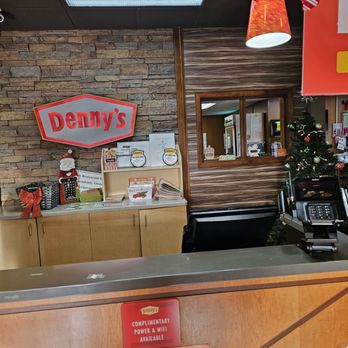 Denny's - The Host's station and cashier area at the entrance of the restaurant. - Breakfast & Brunch Near Me - Roanoke, Virginia