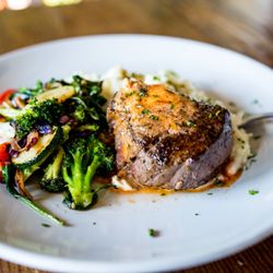 Silver Queen Cafe - Filet Mignon w/ herb tomato butter