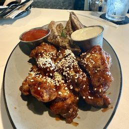 Lunch wings "Vault Style". Amazing wings and the fries we big and cooked just right with great salt and good crispy skins. Lunch wings "Vault Style". Amazing wings and the fries we big and cooked just right with great salt and good crispy skins.