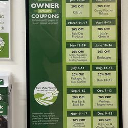 First Alternative Natural Foods Co-op - 2026 monthly sales