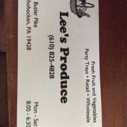 Lee's Market - Their business card