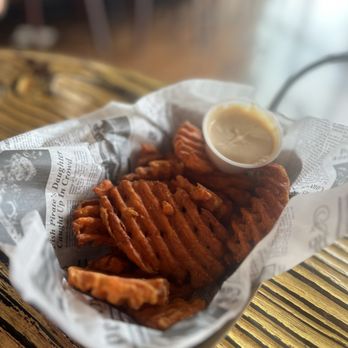 Town Hall Burger and Beer - Sweet potato waffle fries - Burgers Near Me - Raleigh, North Carolina Town Hall Burger and Beer - Sweet potato waffle fries - Burgers Near Me - Raleigh, North Carolina
