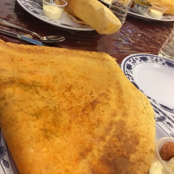 Dosa Factory - Chef special cheese and spinach, behind it is the paneer masala & alu gobi - Indian Near Me - Vancouver, British Columbia Dosa Factory - Chef special cheese and spinach, behind it is the paneer masala & alu gobi - Indian Near Me - Vancouver, British Columbia