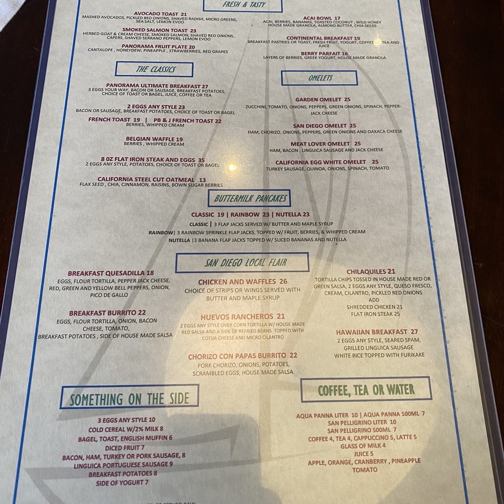 The breakfast menu which stops at 11am The breakfast menu which stops at 11am