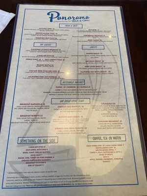 Menu photo 7 Panorama Bar & Grill San Diego, CA