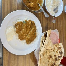 Janaki indian cuisine - Lamb Rogan Josh, roti.